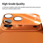 XDcase 2片裝一體成型半透明磨砂壓克力鏡頭保護貼，適用於 iPhone 17 Pro Max、iPhone 17 Pro