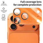 XDcase 2片裝一體成型半透明磨砂壓克力鏡頭保護貼，適用於 iPhone 17 Pro Max、iPhone 17 Pro