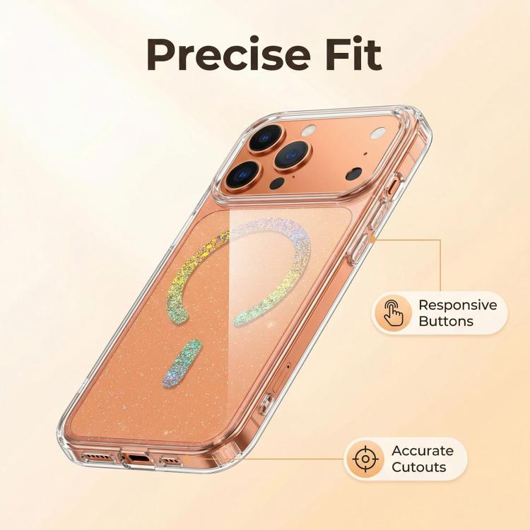 閃粉磁吸TPU手機殼，適用於iPhone 17 Pro Max、iPhone 17 Pro
