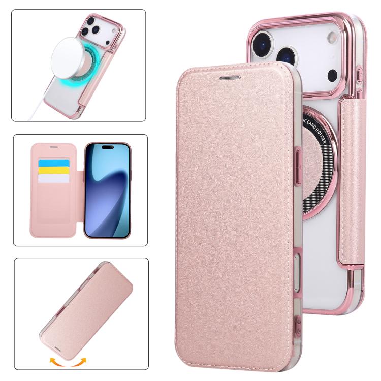 Ultra-thin Magnetic Plating Vegan Leather Phone Case, For iPhone 17 Pro Max, For iPhone 17 Pro, For iPhone 17, For iPhone Air, For iPhone 16e, For iPhone 16 Pro Max