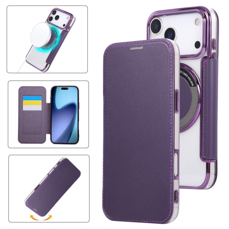 超薄磁吸鍍層素皮手機殼，適用於iPhone 17 Pro Max、iPhone 17 Pro、iPhone 17、iPhone Air、iPhone 16e、iPhone 16 Pro Max