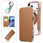 超薄磁吸鍍層素皮手機殼，適用於iPhone 17 Pro Max、iPhone 17 Pro、iPhone 17、iPhone Air、iPhone 16e、iPhone 16 Pro Max