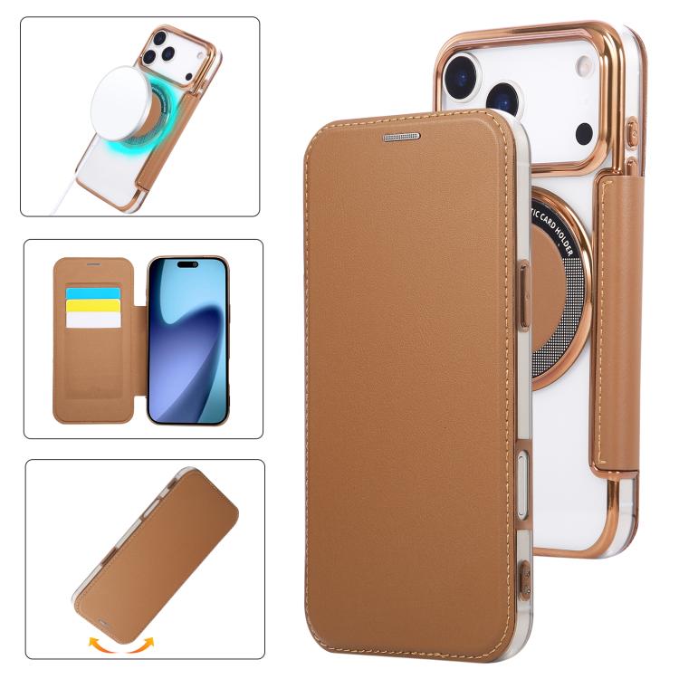 超薄磁吸鍍層素皮手機殼，適用於iPhone 17 Pro Max、iPhone 17 Pro、iPhone 17、iPhone Air、iPhone 16e、iPhone 16 Pro Max