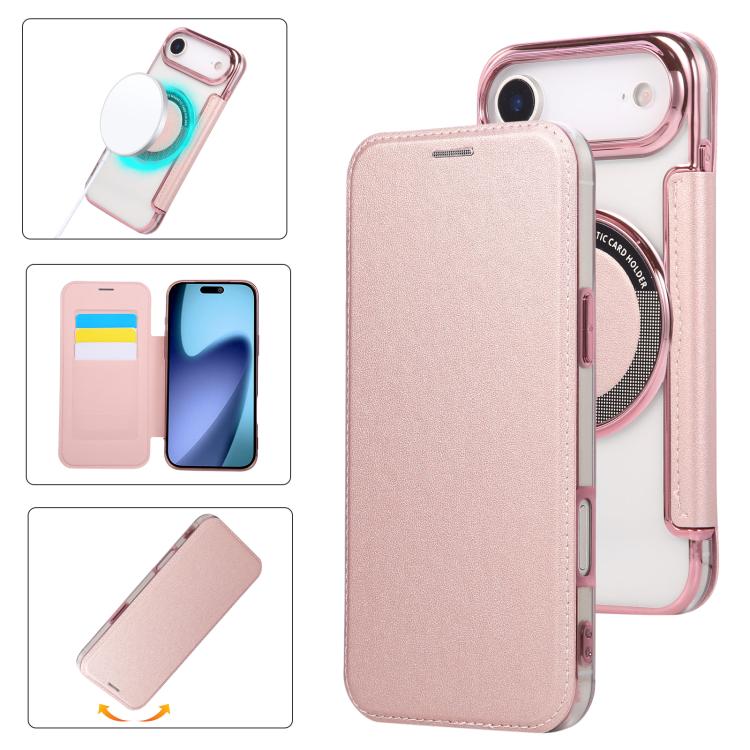 超薄磁吸鍍層素皮手機殼，適用於iPhone 17 Pro Max、iPhone 17 Pro、iPhone 17、iPhone Air、iPhone 16e、iPhone 16 Pro Max