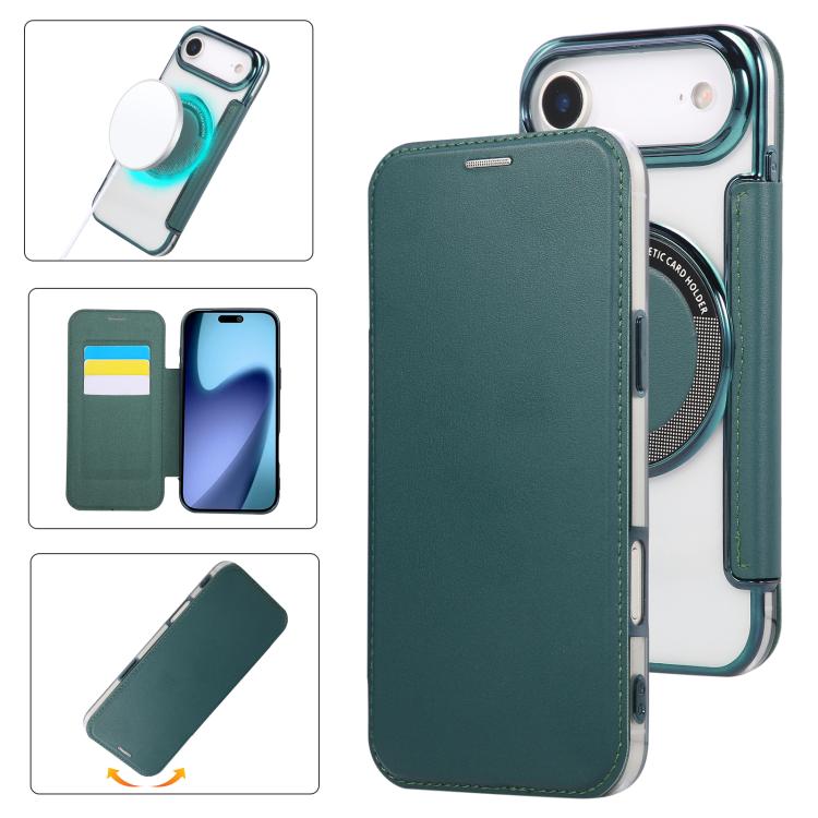 超薄磁吸鍍層素皮手機殼，適用於iPhone 17 Pro Max、iPhone 17 Pro、iPhone 17、iPhone Air、iPhone 16e、iPhone 16 Pro Max