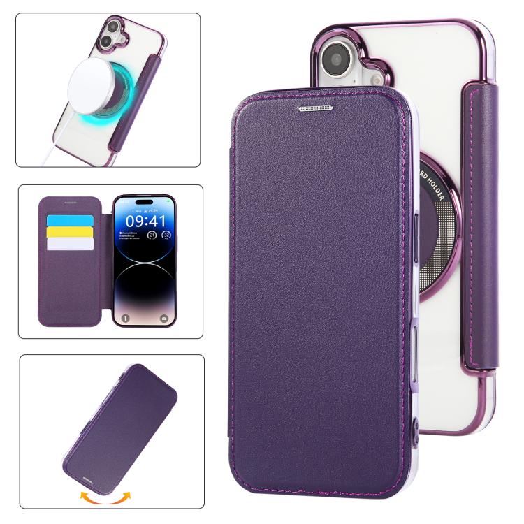 超薄磁吸鍍層素皮手機殼，適用於iPhone 17 Pro Max、iPhone 17 Pro、iPhone 17、iPhone Air、iPhone 16e、iPhone 16 Pro Max