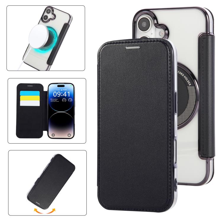 超薄磁吸鍍層素皮手機殼，適用於iPhone 17 Pro Max、iPhone 17 Pro、iPhone 17、iPhone Air、iPhone 16e、iPhone 16 Pro Max