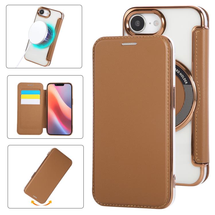 超薄磁吸鍍層素皮手機殼，適用於iPhone 17 Pro Max、iPhone 17 Pro、iPhone 17、iPhone Air、iPhone 16e、iPhone 16 Pro Max