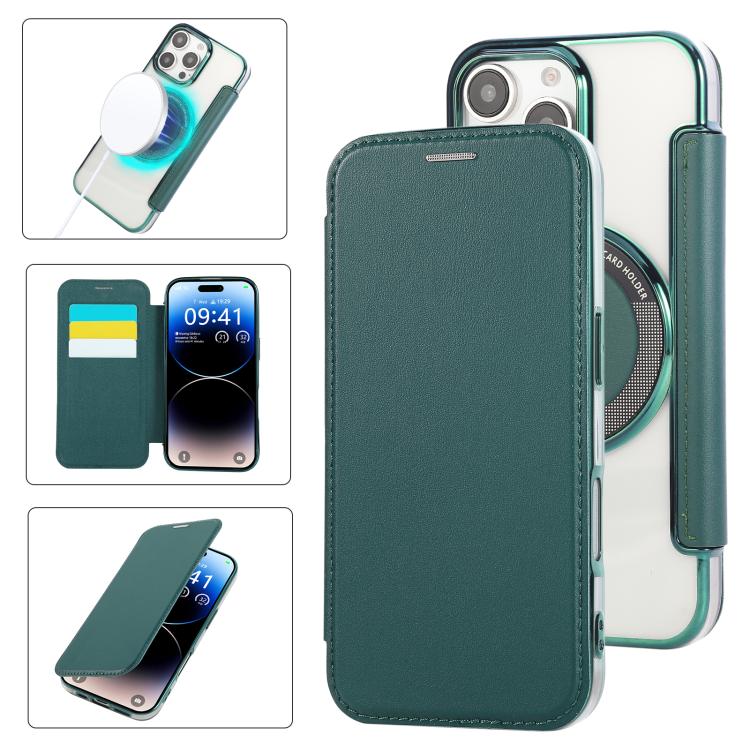 超薄磁吸鍍層素皮手機殼，適用於iPhone 16 Pro、iPhone 16 Plus、iPhone 16、iPhone 15 Pro Max、iPhone 15 Pro、iPhone 15 Plus / 14 Plus