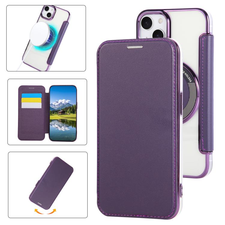 超薄磁吸鍍層素皮手機殼，適用於iPhone 16 Pro、iPhone 16 Plus、iPhone 16、iPhone 15 Pro Max、iPhone 15 Pro、iPhone 15 Plus / 14 Plus