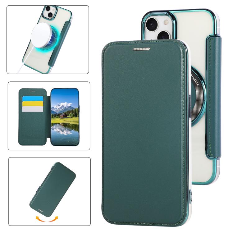 超薄磁吸鍍層素皮手機殼，適用於iPhone 16 Pro、iPhone 16 Plus、iPhone 16、iPhone 15 Pro Max、iPhone 15 Pro、iPhone 15 Plus / 14 Plus