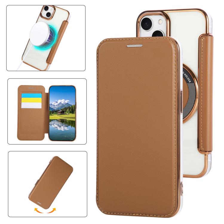 超薄磁吸鍍層素皮手機殼，適用於iPhone 15、iPhone 14 / 13、iPhone 14 Pro、iPhone 14 Pro Max、iPhone 13 Pro Max、iPhone 13 Pro
