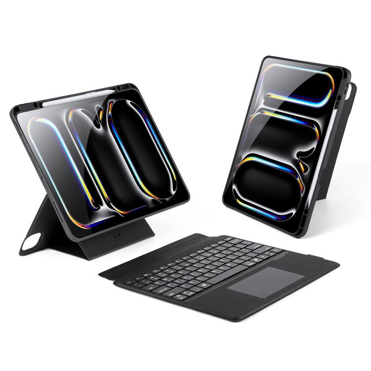 DUX DUCIS DK 系列背光磁吸無線鍵盤素皮平板保護套，適用於 iPad Pro 13 2025 / 2024，適用於 iPad Pro 11 2025 / 2024，適用於 iPad 2025 / 2022，適用於 iPad Air 11 2025 / 2024，適用於 iPad Air 13 2025 / 2024