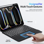 DUX DUCIS DK 系列背光磁吸無線鍵盤素皮平板保護套，適用於 iPad Pro 13 2025 / 2024，適用於 iPad Pro 11 2025 / 2024，適用於 iPad 2025 / 2022，適用於 iPad Air 11 2025 / 2024，適用於 iPad Air 13 2025 / 2024