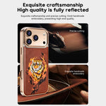 刺繡塗鴉素食皮革盾牌電鍍磁吸手機殼，適用於 iPhone 14 Plus、iPhone 14、iPhone 14 Pro、iPhone 14 Pro Max