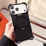 捷豹原色無框360度旋轉支架磁吸手機殼，適用於 iPhone 17 Pro Max、iPhone 17 Pro