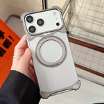 捷豹原色無框360度旋轉支架磁吸手機殼，適用於 iPhone 17 Pro Max、iPhone 17 Pro