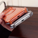 捷豹原色無框360度旋轉支架磁吸手機殼，適用於 iPhone 17 Pro Max、iPhone 17 Pro
