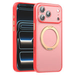 素食皮革磁吸手機殼附360度旋轉支架，適用於 iPhone 17 Pro Max、iPhone 17 Pro、iPhone 17
