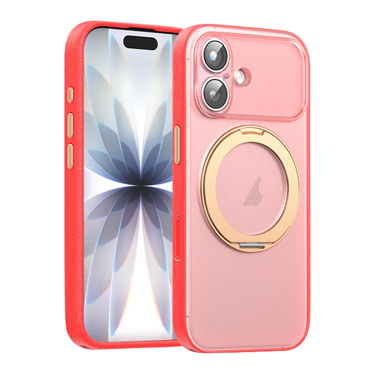 素食皮革磁吸手機殼附360度旋轉支架，適用於 iPhone 17 Pro Max、iPhone 17 Pro、iPhone 17