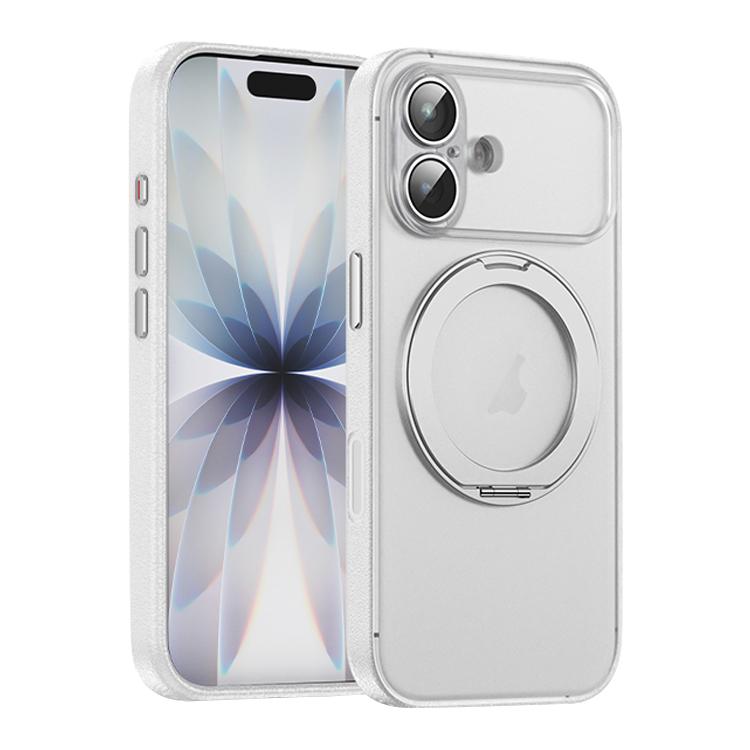素食皮革磁吸手機殼附360度旋轉支架，適用於 iPhone 17 Pro Max、iPhone 17 Pro、iPhone 17