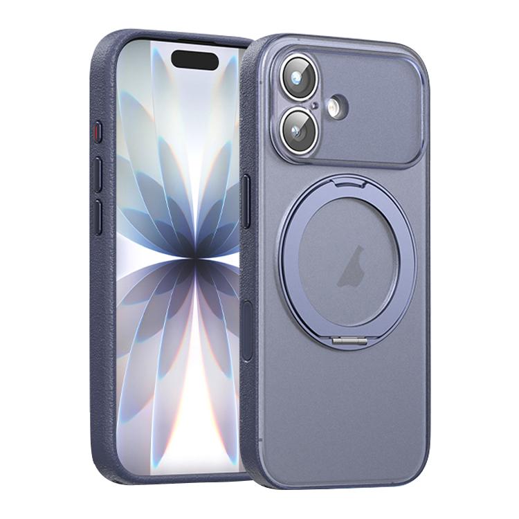 素食皮革磁吸手機殼附360度旋轉支架，適用於 iPhone 17 Pro Max、iPhone 17 Pro、iPhone 17