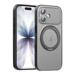 素食皮革磁吸手機殼附360度旋轉支架，適用於 iPhone 17 Pro Max、iPhone 17 Pro、iPhone 17
