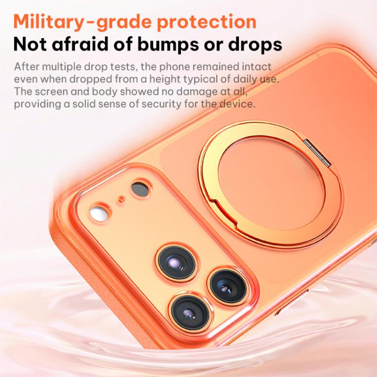 素食皮革磁吸手機殼附360度旋轉支架，適用於 iPhone 17 Pro Max、iPhone 17 Pro、iPhone 17