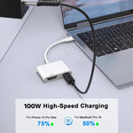 USB-C/Type-C 轉 HDMI+USB-C/Type-C 4K/60HZ 數位 AV 轉接器，Type-C 4K/60HZ