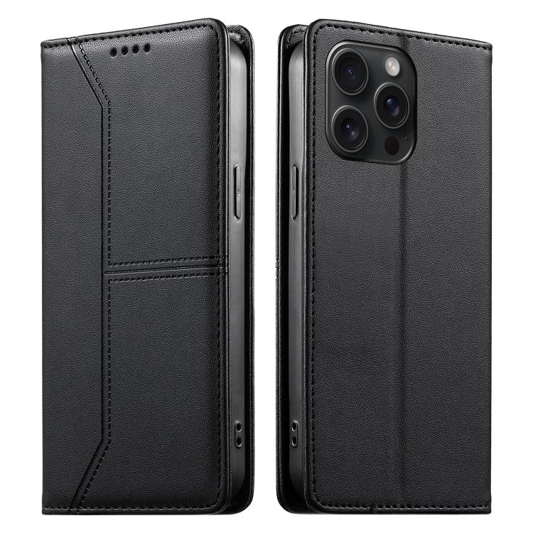 Stitched Line Magnetic RFID Vegan Leather Phone Case, For iPhone 15 Pro Max, For iPhone 15 Pro, For iPhone 15 Plus, For iPhone 15, For iPhone 14 Plus, For iPhone 14 / 13, For iPhone 14 Pro, For iPhone 14 Pro Max, For iPhone SE 2022 / SE 2020 / 7 / 8