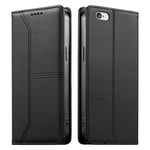 縫線磁吸RFID素食皮革手機殼，適用於iPhone X / XS、iPhone XR、iPhone XS Max、iPhone 8 Plus / 7 Plus