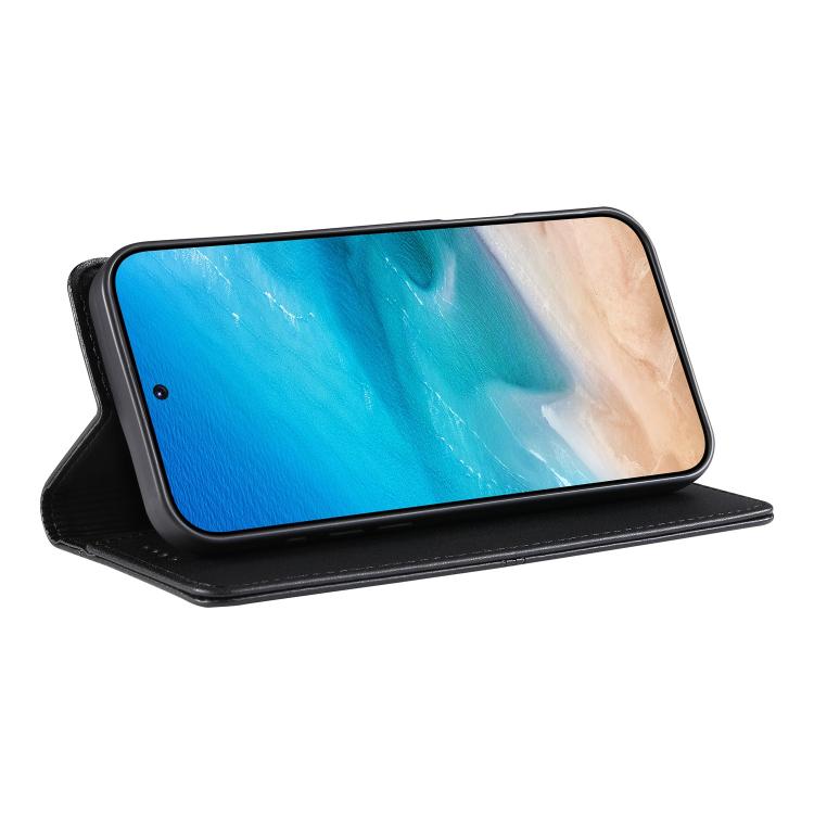縫線磁吸RFID素食皮革手機殼，適用於iPhone X / XS、iPhone XR、iPhone XS Max、iPhone 8 Plus / 7 Plus