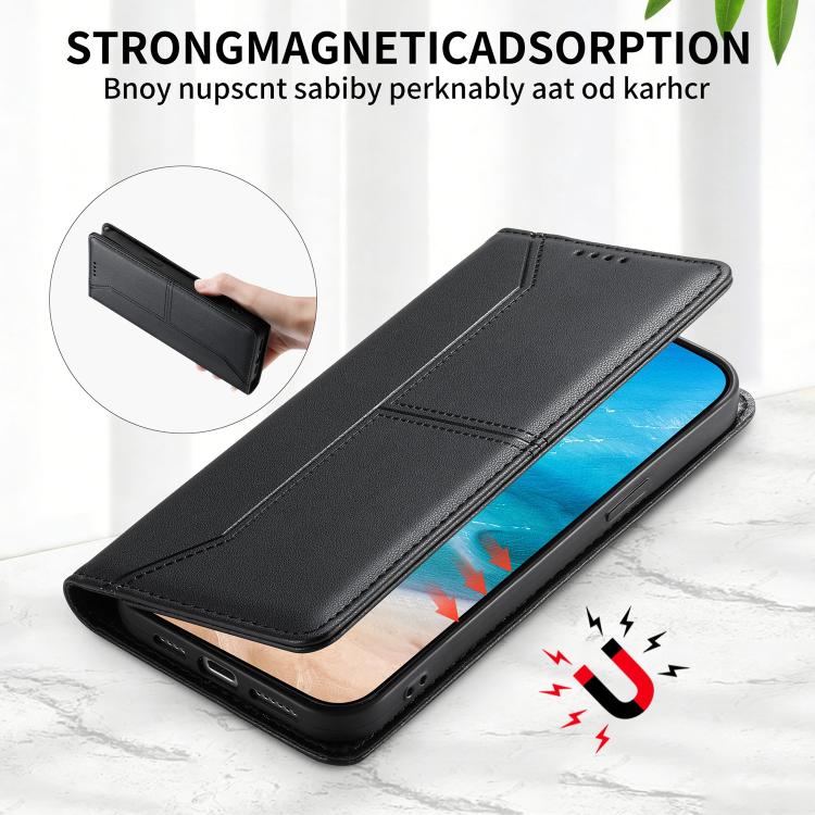 縫線磁吸RFID素食皮革手機殼，適用於iPhone X / XS、iPhone XR、iPhone XS Max、iPhone 8 Plus / 7 Plus