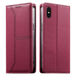 縫線磁吸RFID素食皮革手機殼，適用於iPhone X / XS、iPhone XR、iPhone XS Max、iPhone 8 Plus / 7 Plus