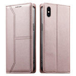 縫線磁吸RFID素食皮革手機殼，適用於iPhone X / XS、iPhone XR、iPhone XS Max、iPhone 8 Plus / 7 Plus