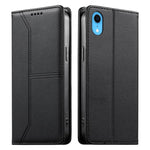 縫線磁吸RFID素食皮革手機殼，適用於iPhone X / XS、iPhone XR、iPhone XS Max、iPhone 8 Plus / 7 Plus