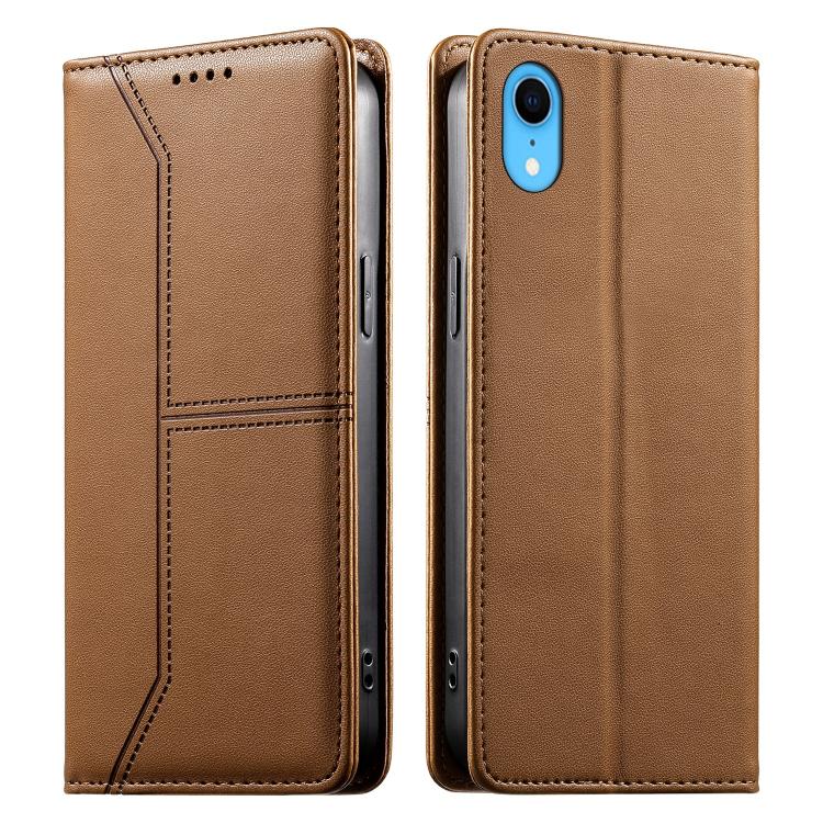 縫線磁吸RFID素食皮革手機殼，適用於iPhone X / XS、iPhone XR、iPhone XS Max、iPhone 8 Plus / 7 Plus