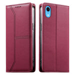 縫線磁吸RFID素食皮革手機殼，適用於iPhone X / XS、iPhone XR、iPhone XS Max、iPhone 8 Plus / 7 Plus