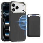 Mocome 素色磁吸卡包手機殼，適用於iPhone 17 Pro Max、iPhone 17 Pro