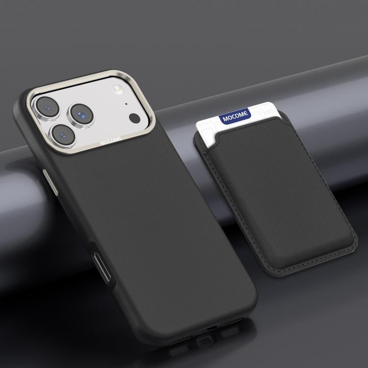 Mocome 素色磁吸卡包手機殼，適用於iPhone 17 Pro Max、iPhone 17 Pro