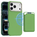 Mocome 素色磁吸卡包手機殼，適用於iPhone 17 Pro Max、iPhone 17 Pro