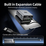 WXL-60C 6合1桌面多埠充電站，內建雙伸縮線，WXL-60C