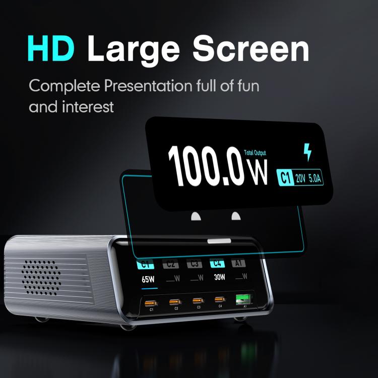 WXL-60D 2.3吋智慧顯示 GaN 高功率桌面充電站，WXL-60D
