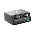WXL-60E 210W 6合1桌面多埠充電站，內建雙伸縮線，WXL-60E