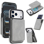 復古仿皮可拆卸彈簧卡包磁吸 RFID 手機殼，適用於 iPhone 17e / 16e、iPhone 17 Pro Max、iPhone 17 Pro、iPhone 15 Plus、iPhone 15、iPhone 14 Plus、iPhone 14 / 13、iPhone 12 / 12 Pro
