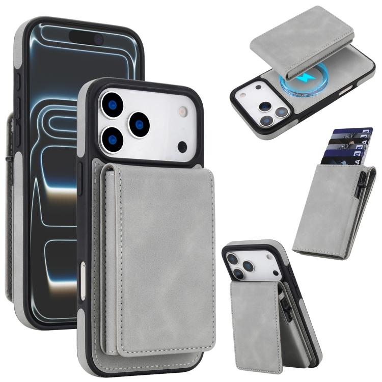 復古仿皮可拆卸彈簧卡包磁吸 RFID 手機殼，適用於 iPhone 17e / 16e、iPhone 17 Pro Max、iPhone 17 Pro、iPhone 15 Plus、iPhone 15、iPhone 14 Plus、iPhone 14 / 13、iPhone 12 / 12 Pro