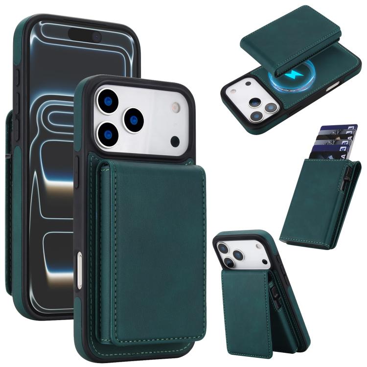 復古仿皮可拆卸彈簧卡包磁吸 RFID 手機殼，適用於 iPhone 17e / 16e、iPhone 17 Pro Max、iPhone 17 Pro、iPhone 15 Plus、iPhone 15、iPhone 14 Plus、iPhone 14 / 13、iPhone 12 / 12 Pro