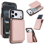 復古仿皮可拆卸彈簧卡包磁吸 RFID 手機殼，適用於 iPhone 17e / 16e、iPhone 17 Pro Max、iPhone 17 Pro、iPhone 15 Plus、iPhone 15、iPhone 14 Plus、iPhone 14 / 13、iPhone 12 / 12 Pro