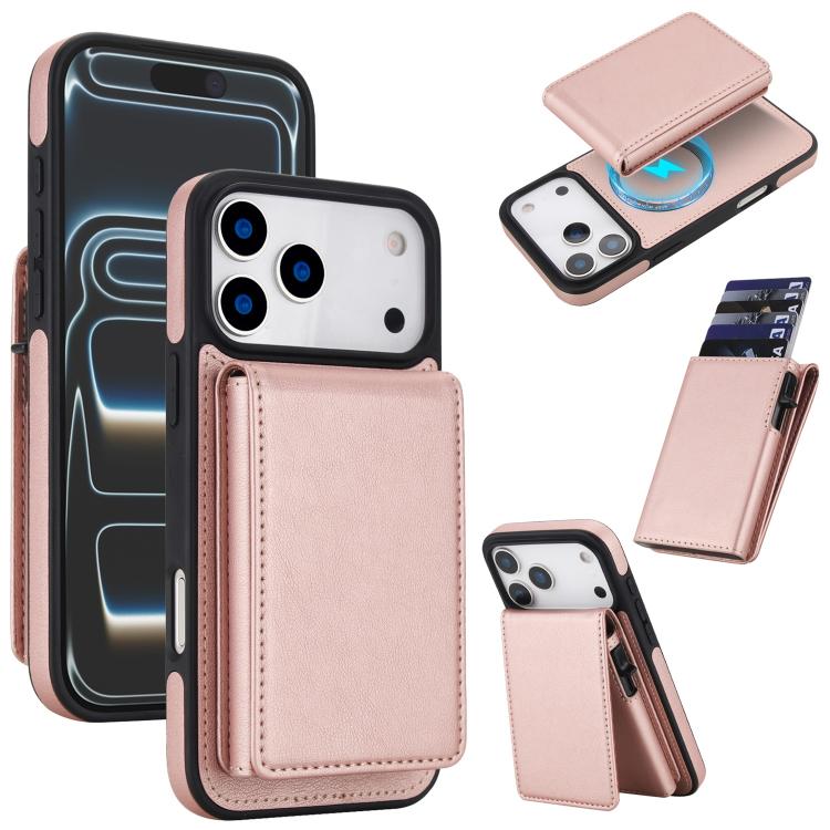 復古仿皮可拆卸彈簧卡包磁吸 RFID 手機殼，適用於 iPhone 17e / 16e、iPhone 17 Pro Max、iPhone 17 Pro、iPhone 15 Plus、iPhone 15、iPhone 14 Plus、iPhone 14 / 13、iPhone 12 / 12 Pro