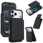 復古仿皮可拆卸彈簧卡包磁吸 RFID 手機殼，適用於 iPhone 17e / 16e、iPhone 17 Pro Max、iPhone 17 Pro、iPhone 15 Plus、iPhone 15、iPhone 14 Plus、iPhone 14 / 13、iPhone 12 / 12 Pro